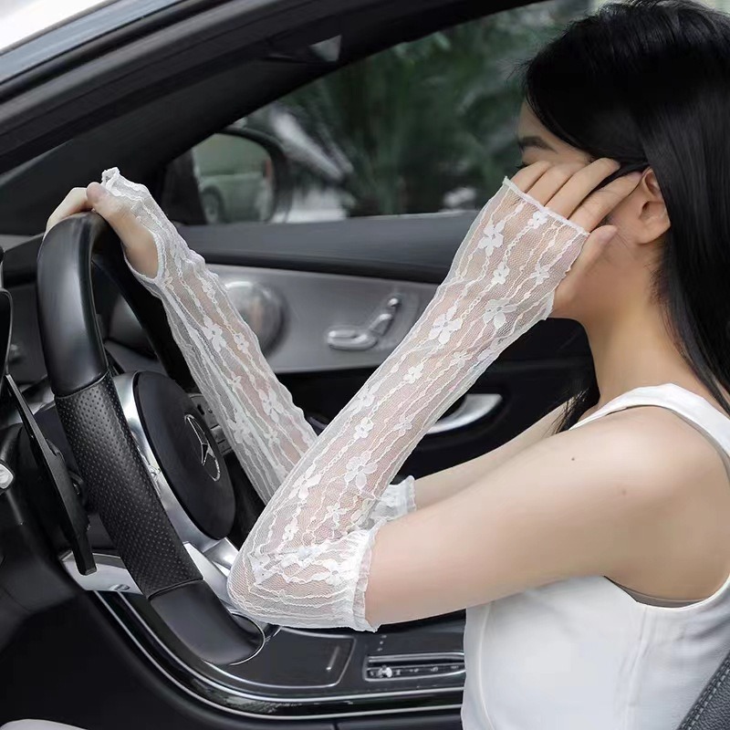 Summer Mesh Flower Lace Finger - Fingerless Glove Knit review and price