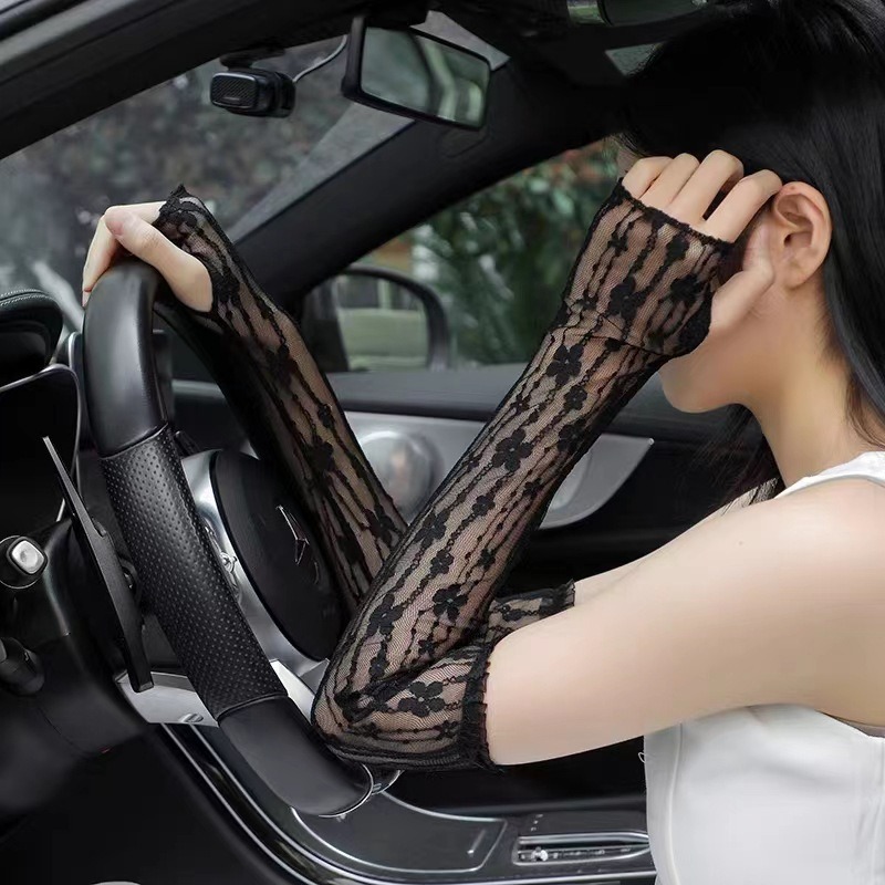 Summer Mesh Flower Lace Finger - Fingerless Glove Knit review and price