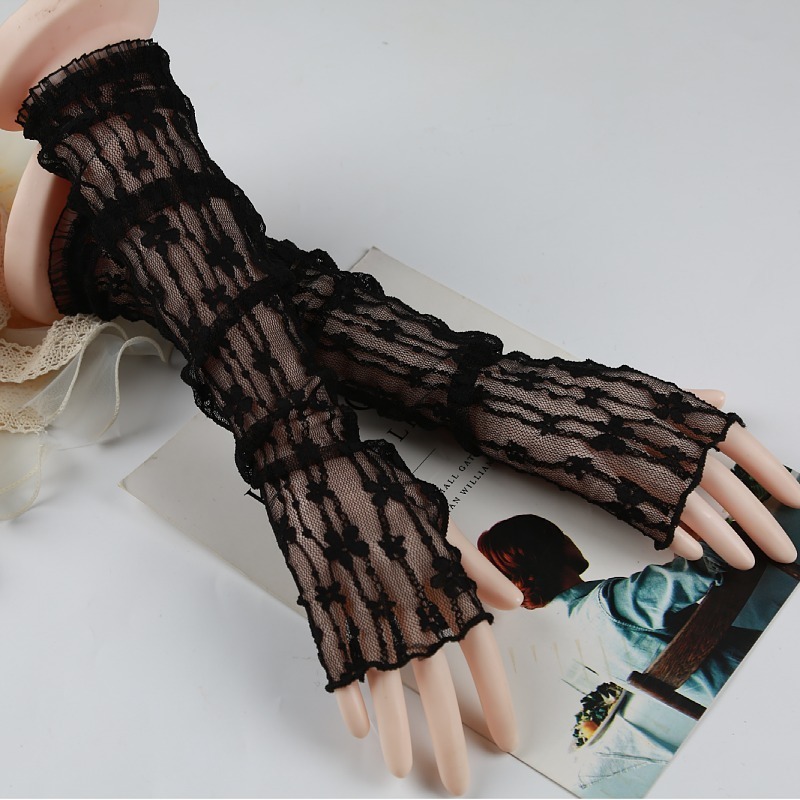 Summer Mesh Flower Lace Finger - Fingerless Glove Knit review and price