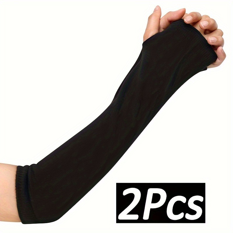 A Pair of Punk Striped Knitted - Fingerless Glove Knit review and price