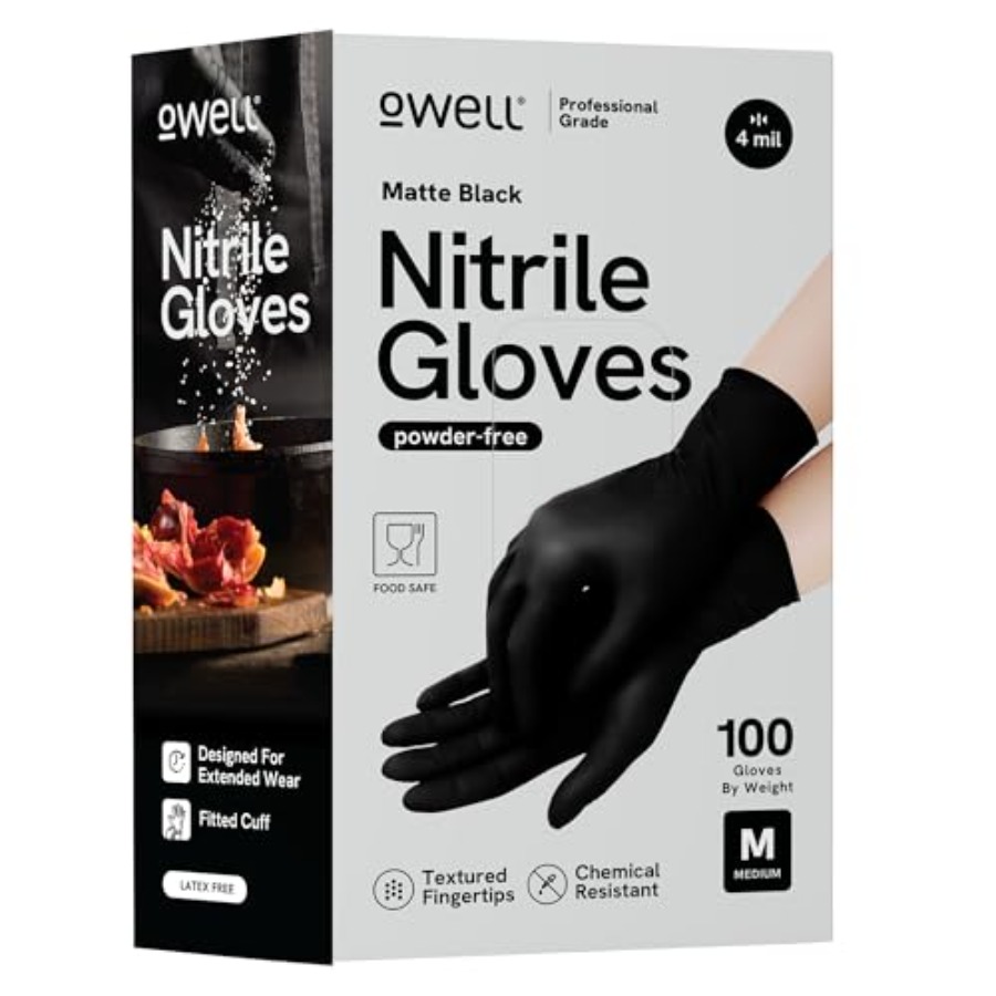 ® Black Nitrile Gloves - 4 Mil - Exam Glove Nitrile review and price