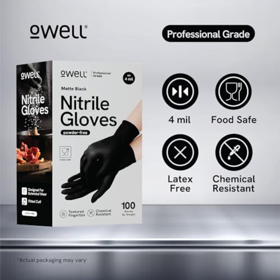 ® Black Nitrile Gloves - 4 Mil - Exam Glove Nitrile review and price