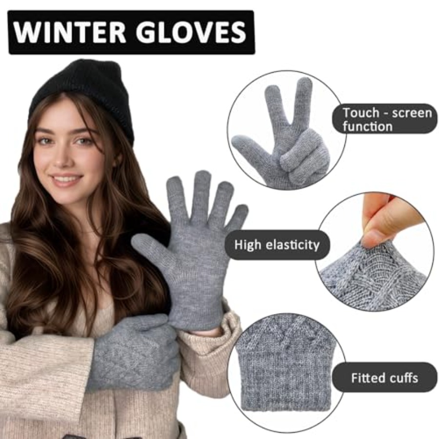 Winter Wool Gloves for Women M - Wool Glove Lined review and price